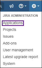 Application settings in Jira