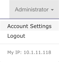 Eggplant Manager Admin Account Settings