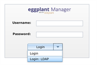 Eggplant Manager LDAP Login Screen